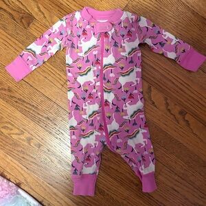 Pink Unicorn baby One Piece